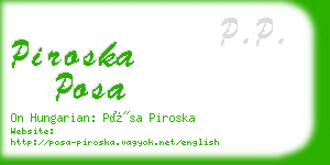 piroska posa business card